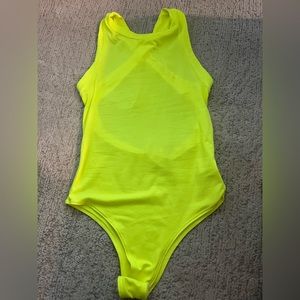 Neon yellow bodysuit